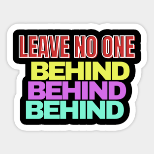 Leave no one behind Sticker